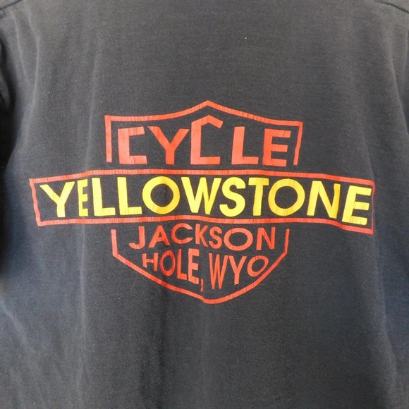 Vintage Moto Guzzi Wyoming Shirt Adult XL Biker Jackson Hole 90s Single Stitch - Picture 12 of 15